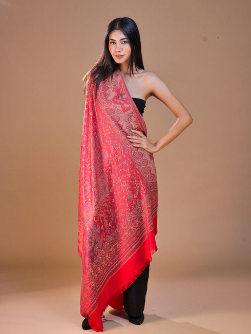 Women's Jamawar Wool Shawl